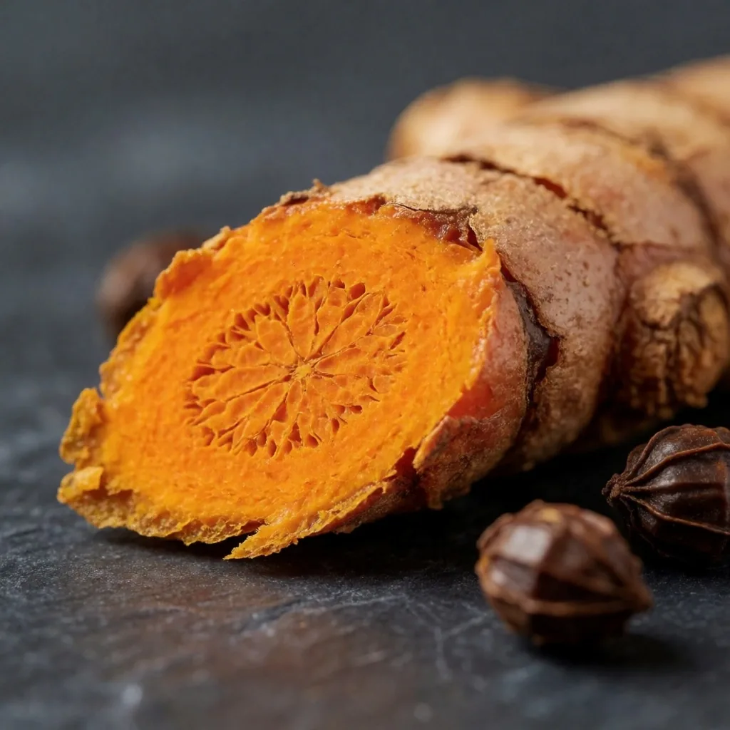 Botanical root cross-section macro photography