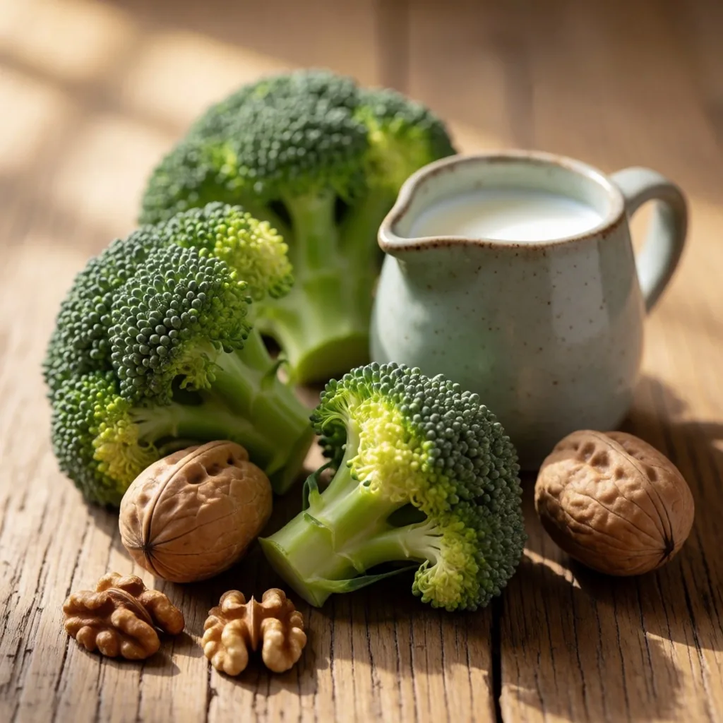Wellness foods on a wooden table