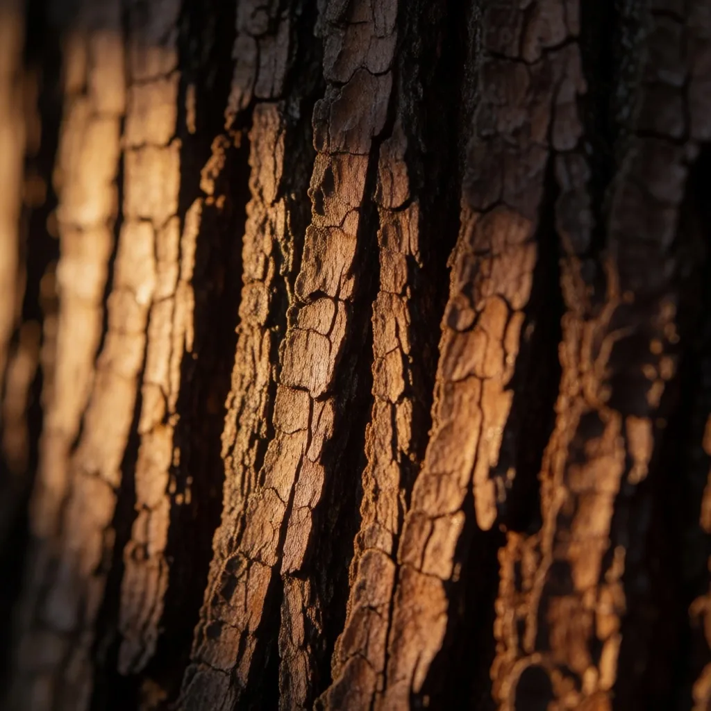Oak tree bark macro texture